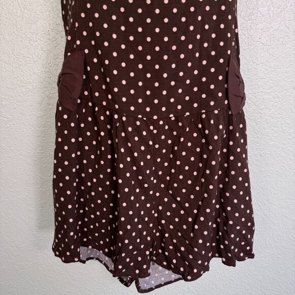 Free People High Strung Romper Womens Large Polka Dot Halter Boho Playsuit NEW - Picture 5 of 10